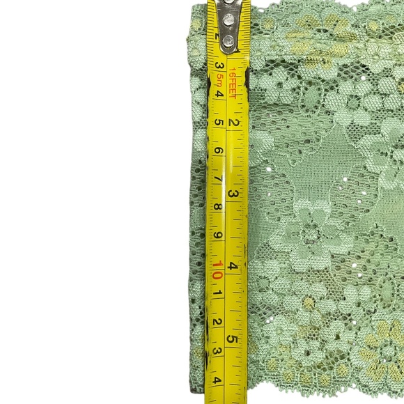 Bralette Lace Cami Mint Green Floral Set Size Large - Picture 11 of 14